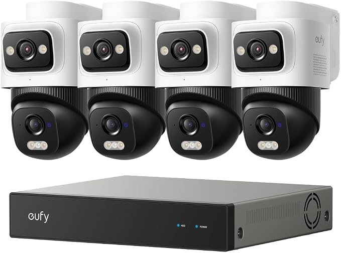 eufy Security PoE CCTV Camera System E50, 4K Dual-Lens, Bullet-PTZ Camera