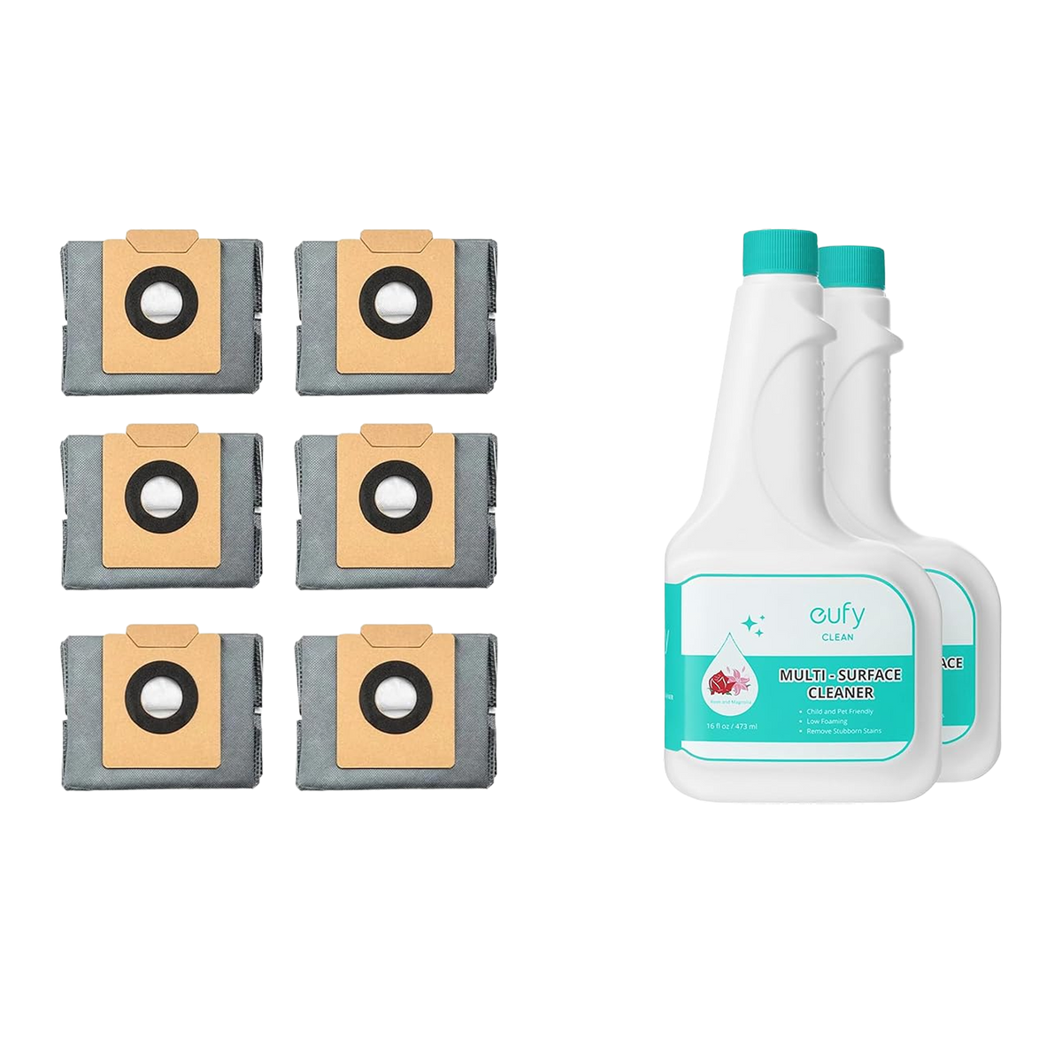 Dust Bag and Floor Cleaning Solution for eufy Robot Vacuum Omni X10