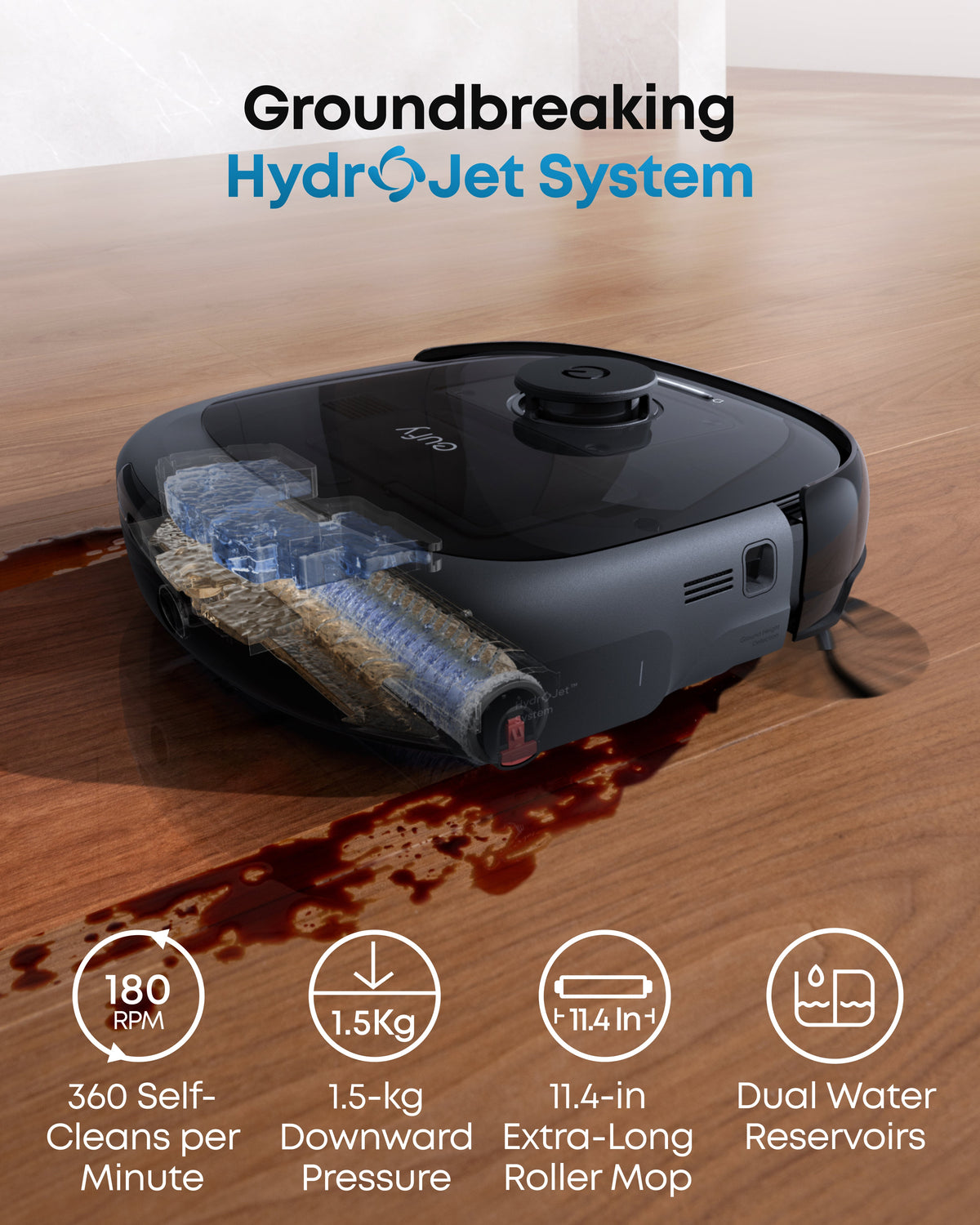 eufy Robot Vacuum Omni E28 with Complete Accessory Kit and cleaning solution