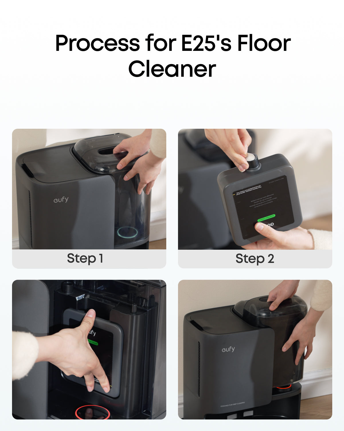 eufy Floor Cleaning Solution, Ready to Use, 600 ml, Floor Cleaning Solution, Safe, Compatible with E25