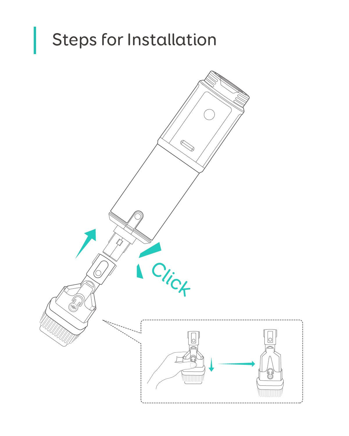 2-in-1 Crevice Tool White