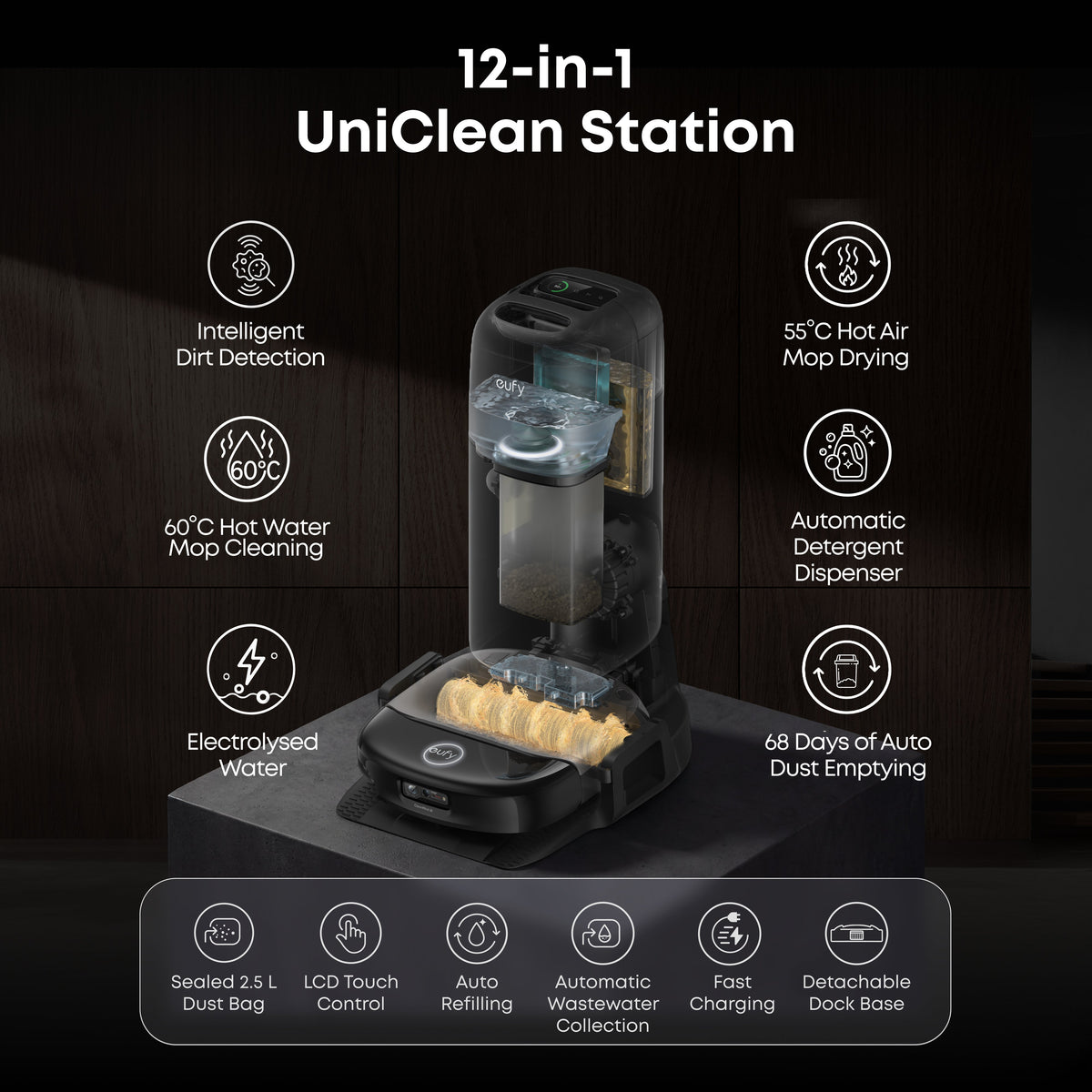eufy Omni S2 Robot Vacuum & Mop Bundle with Bergamot & Lychee Fragrance, Deep Cleaning meets Long-Lasting Freshness