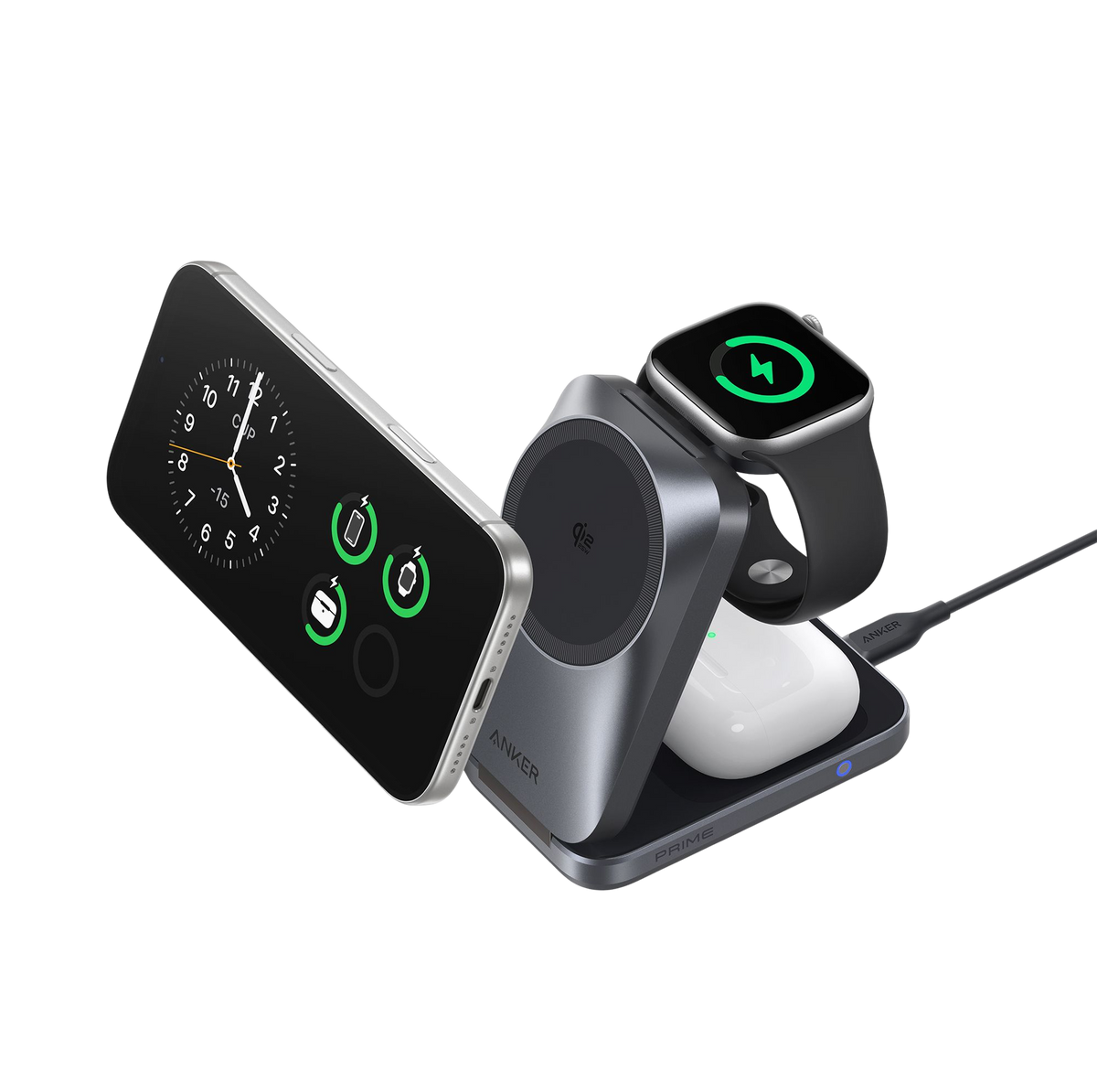 Anker Prime Wireless Charging Station (3-in-1, MagGo, AirCool, Foldable)