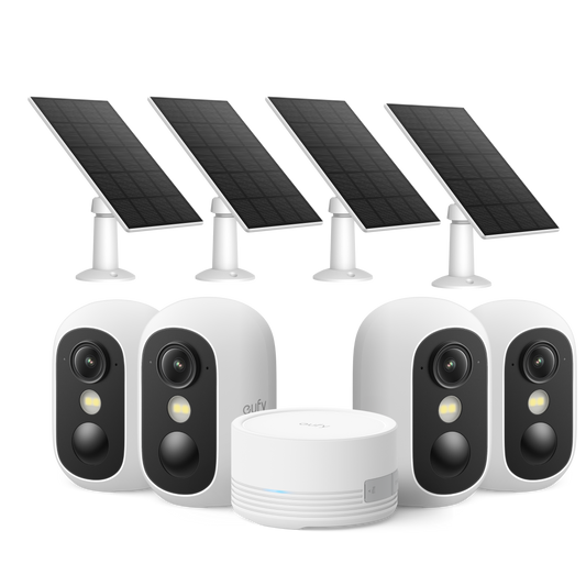 eufyCam C35 4-Cam Kit with HBmini + Solar Panel