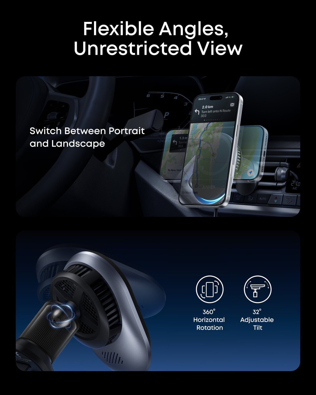 Anker Prime Wireless Car Charger (MagGo, AirCool, Pad)