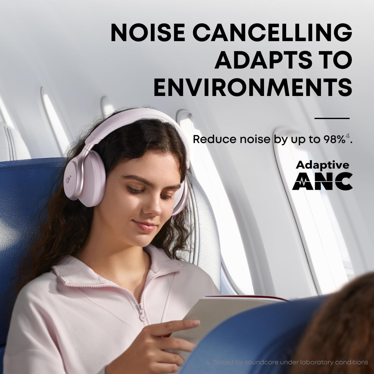 soundcore Space One | Noise Cancelling Headphones, 2X Stronger Voice Reduction