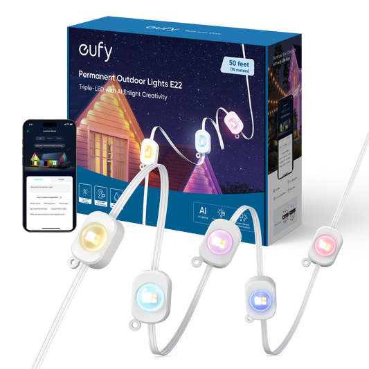 eufy Permanent Outdoor Lights E22 (50ft with 30 lights)