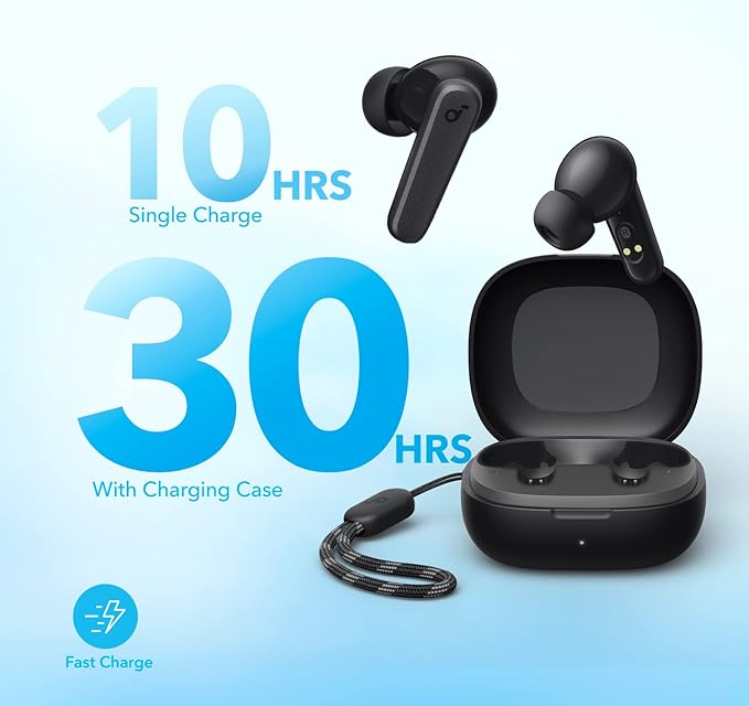 soundcore P20i | True Wireless Earbuds, On-the-Go Design with a Lanyard Attached