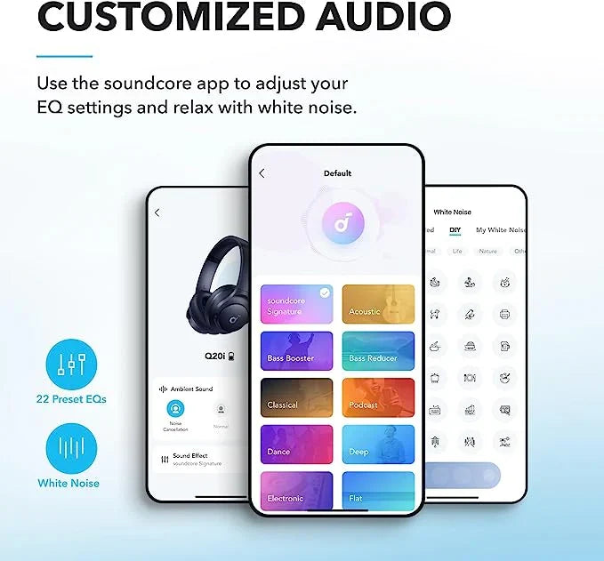 Q20i Headphones - Blue (Refurbished)