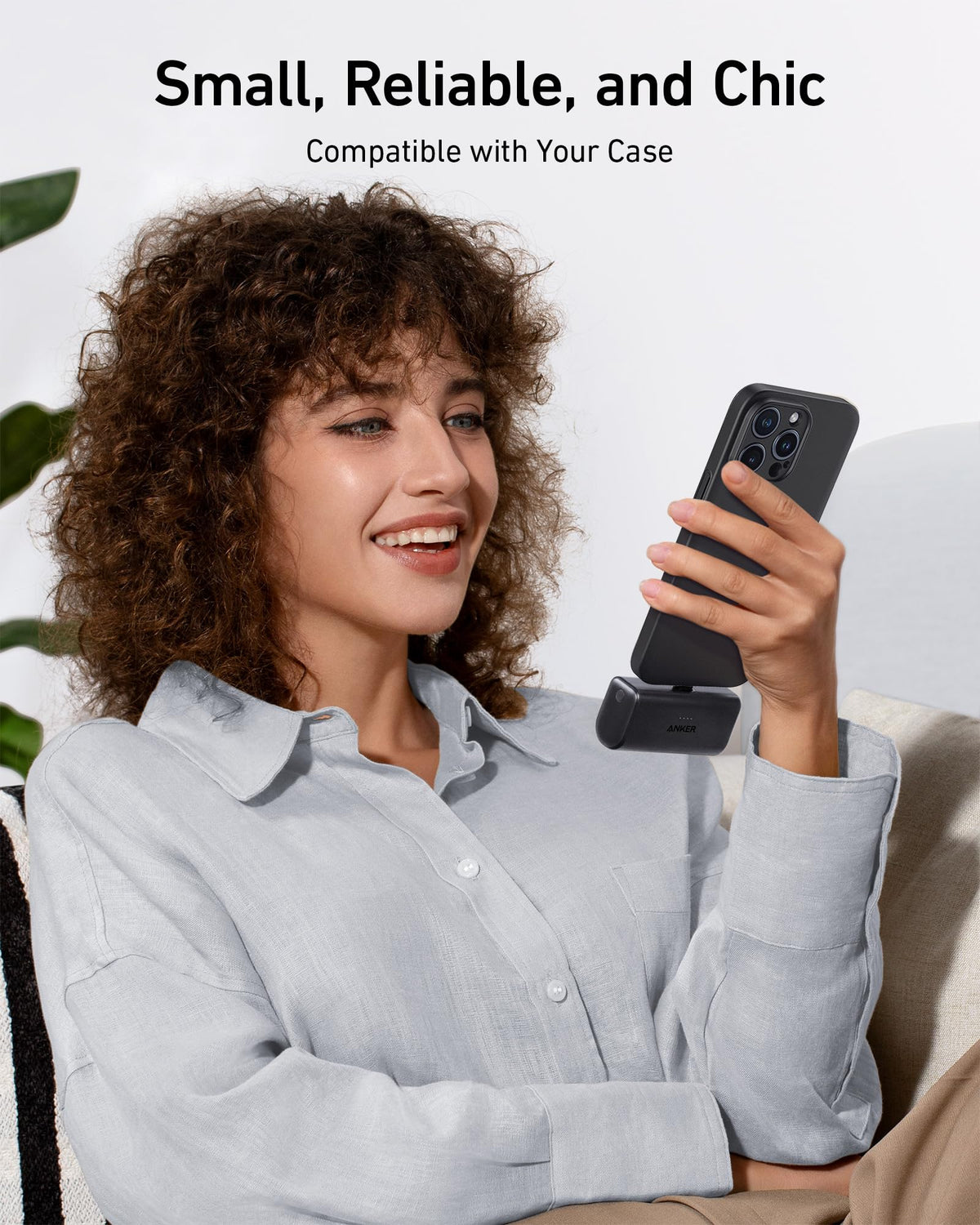 Anker Nano Power Bank, 5,000mAh with Built-In Foldable USB-C Connector