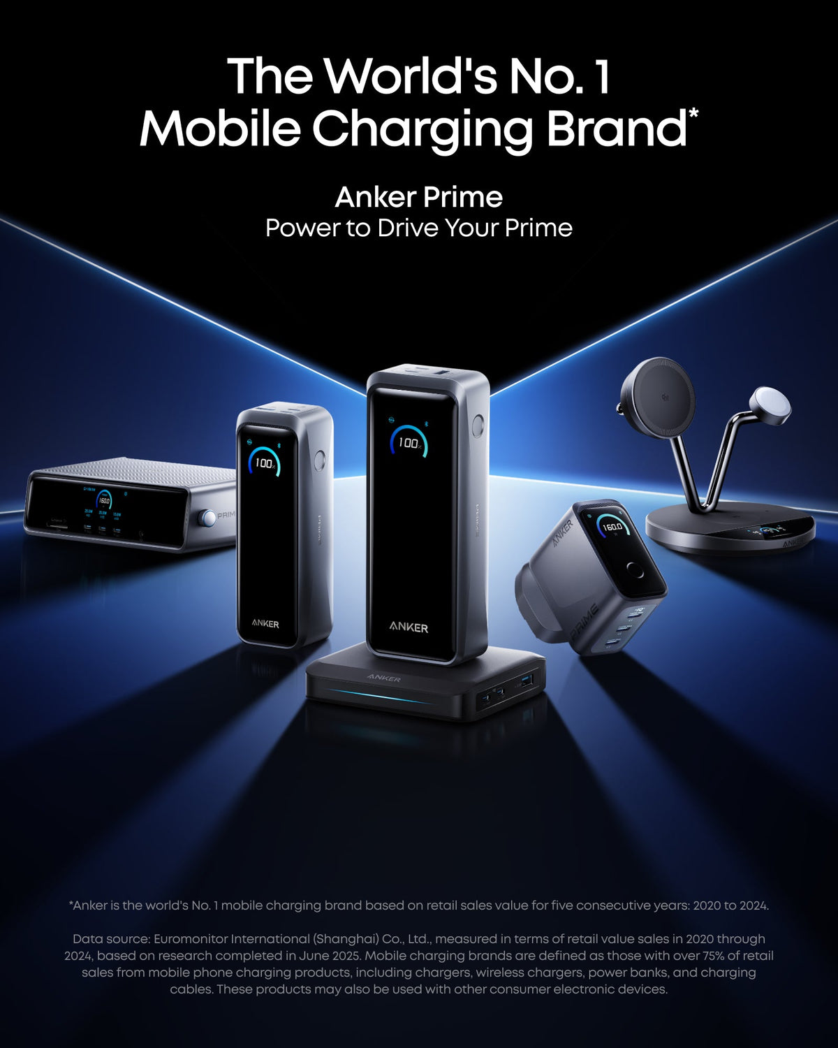 Anker Prime with sleek charging devices for Power to Drive Your Prime