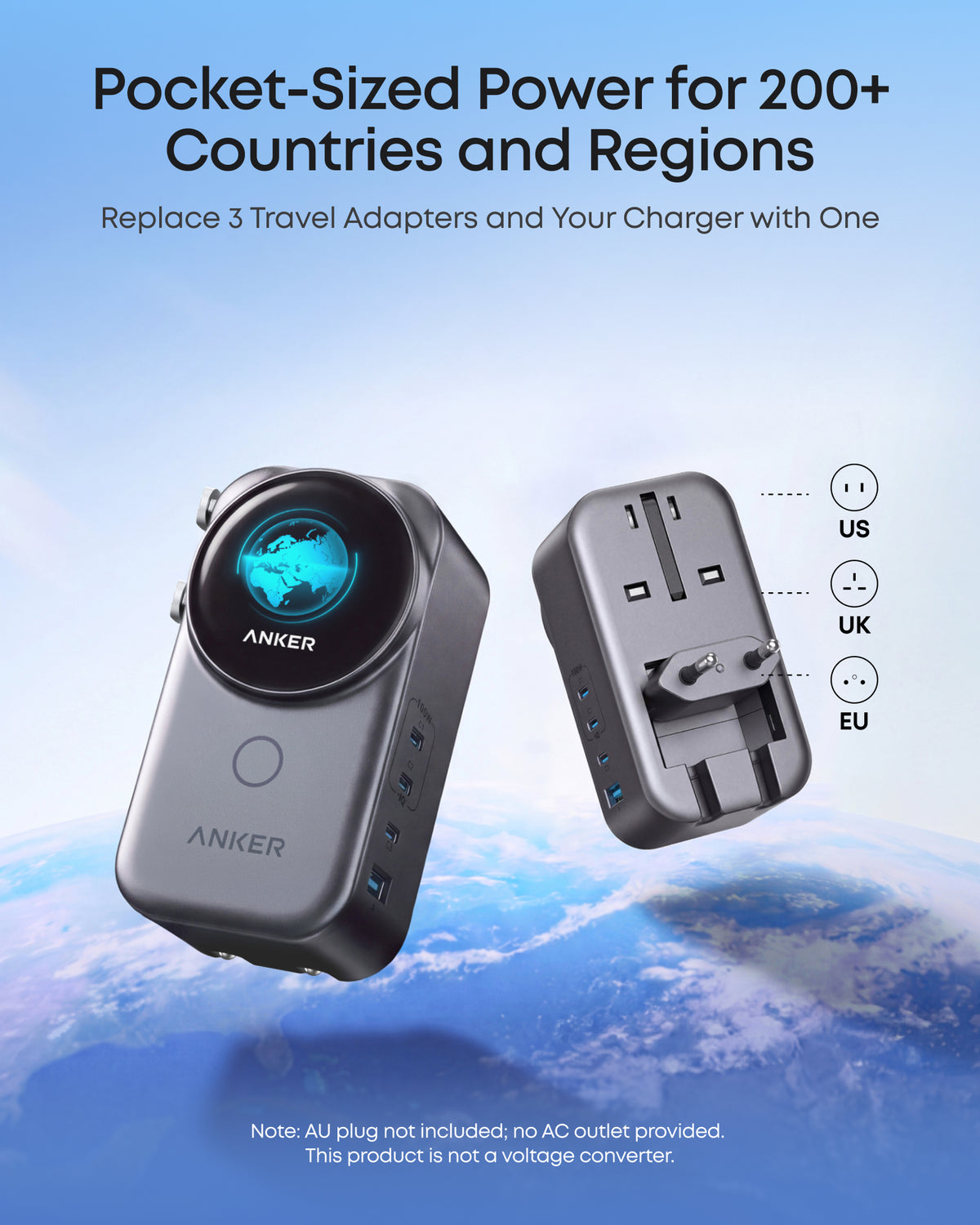 Anker Universal Charger (4-in-1, 100W, Smart Display, 1 - Pack)