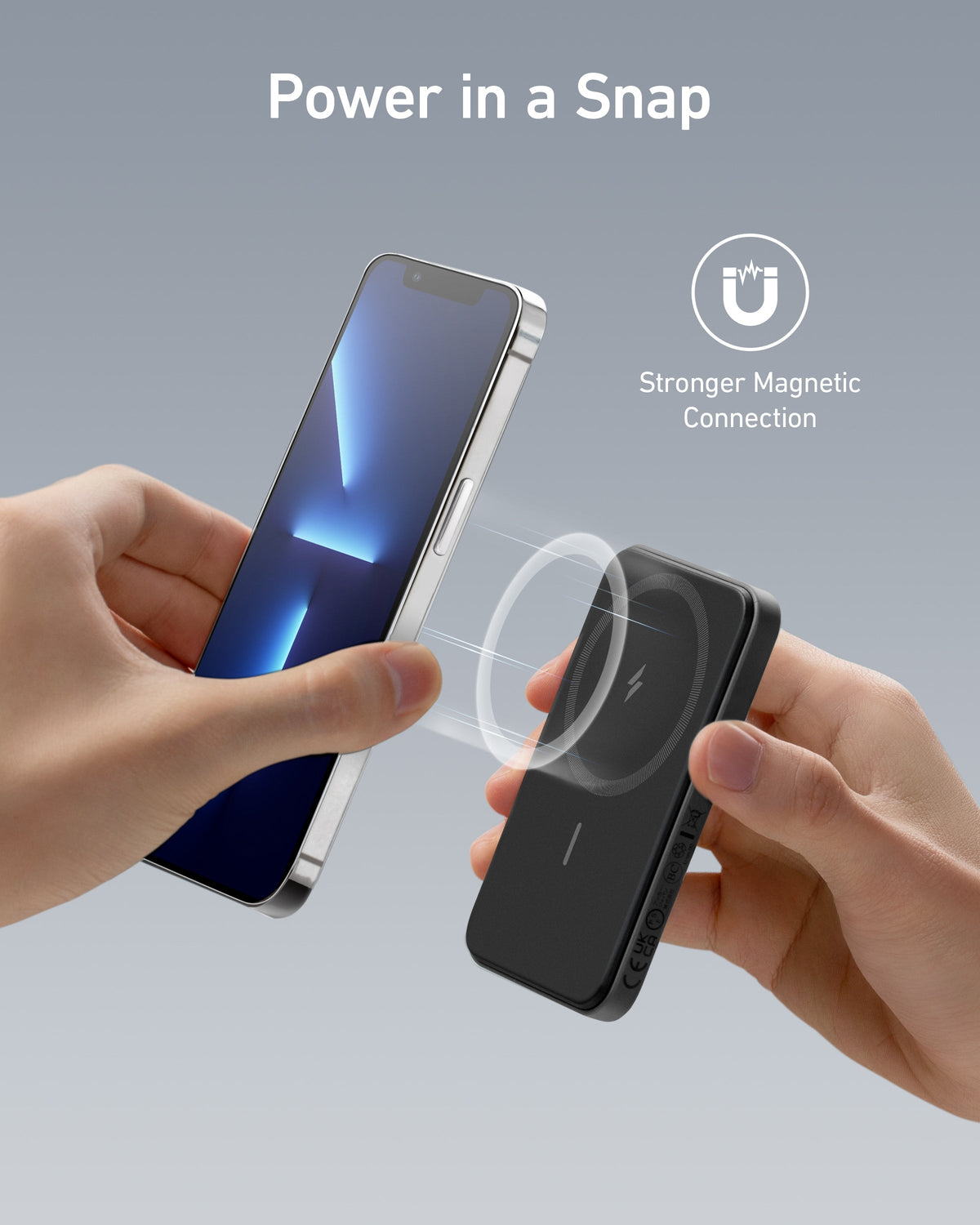 Anker <b>621</b> Magnetic Power Bank (MagGo), 5,000mAh Wireless Charger