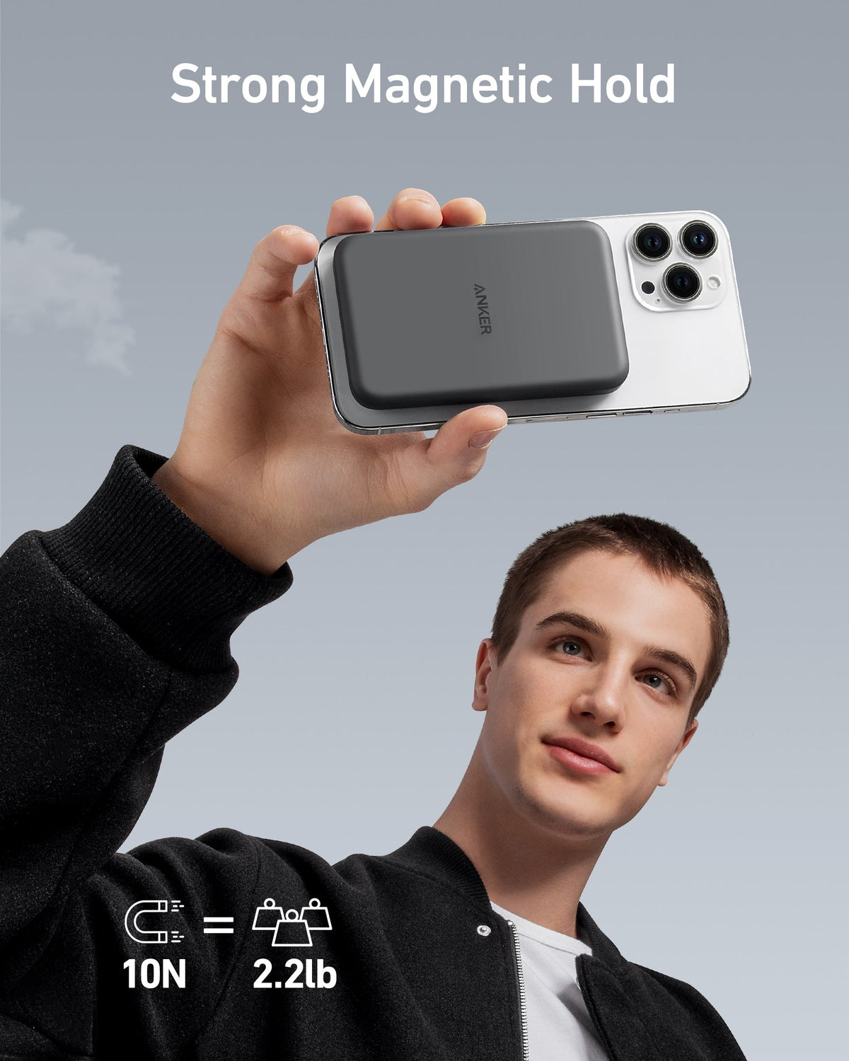 Anker <b>621</b> Magnetic Power Bank (MagGo), 5,000mAh Wireless Charger