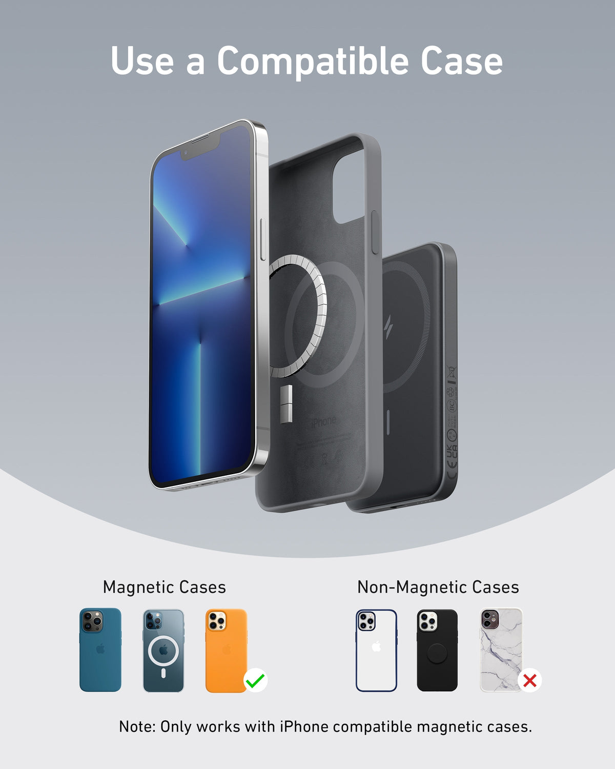Anker <b>621</b> Magnetic Power Bank (MagGo), 5,000mAh Wireless Charger
