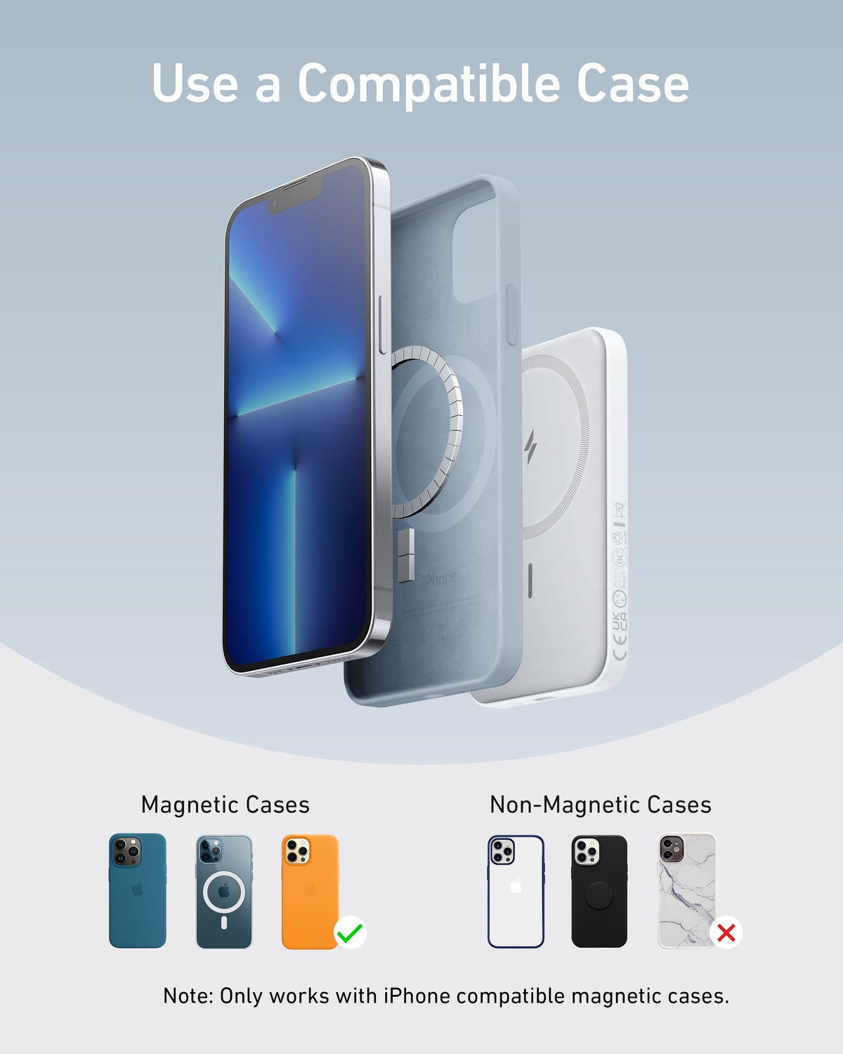 Anker <b>621</b> Magnetic Power Bank (MagGo), 5,000mAh Wireless Charger