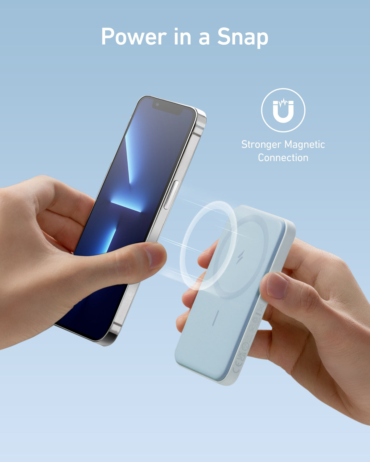 Anker <b>621</b> Magnetic Power Bank (MagGo), 5,000mAh Wireless Charger