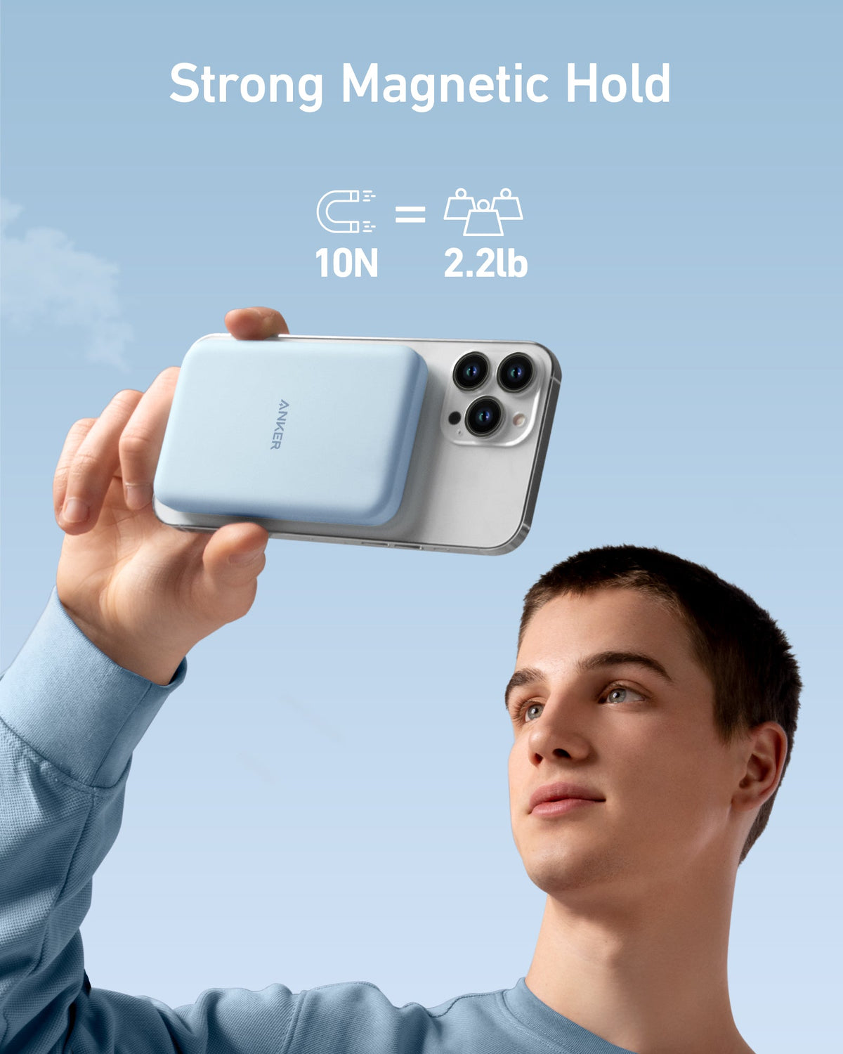 Anker <b>621</b> Magnetic Power Bank (MagGo), 5,000mAh Wireless Charger
