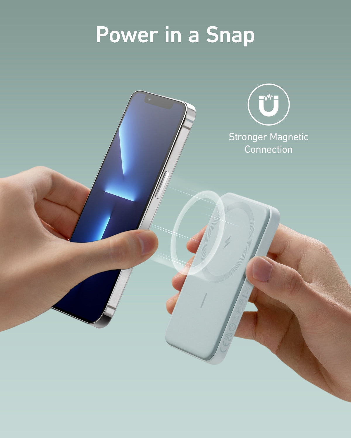 Anker <b>621</b> Magnetic Power Bank (MagGo), 5,000mAh Wireless Charger