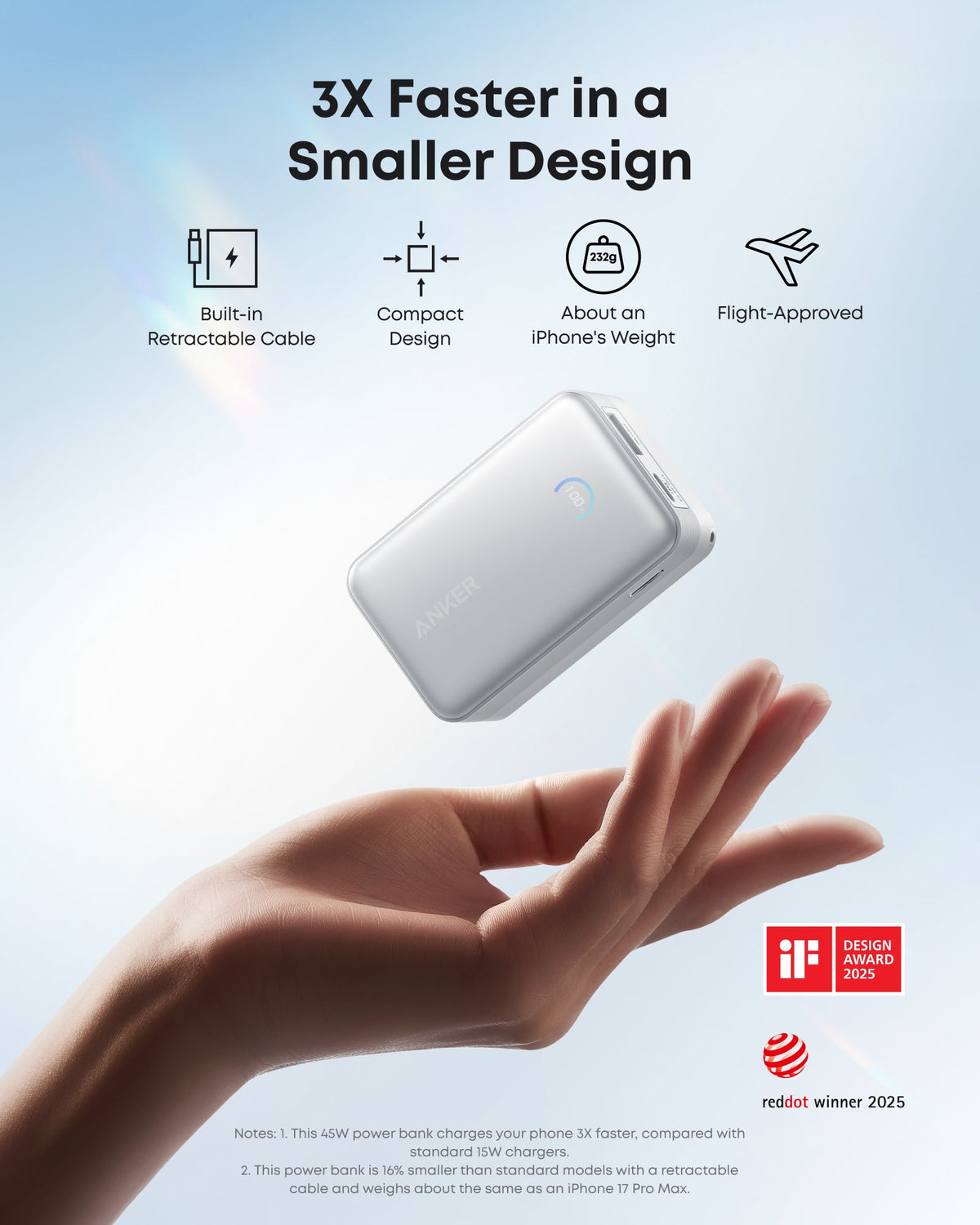 Anker Laptop Power Bank (25K, 165W, Retractable Cables) + Anker Laptop Charger (140W, 4-Port, PD 3.1) + Anker Nano Power Bank (10K, 45W, Retractable Cable)