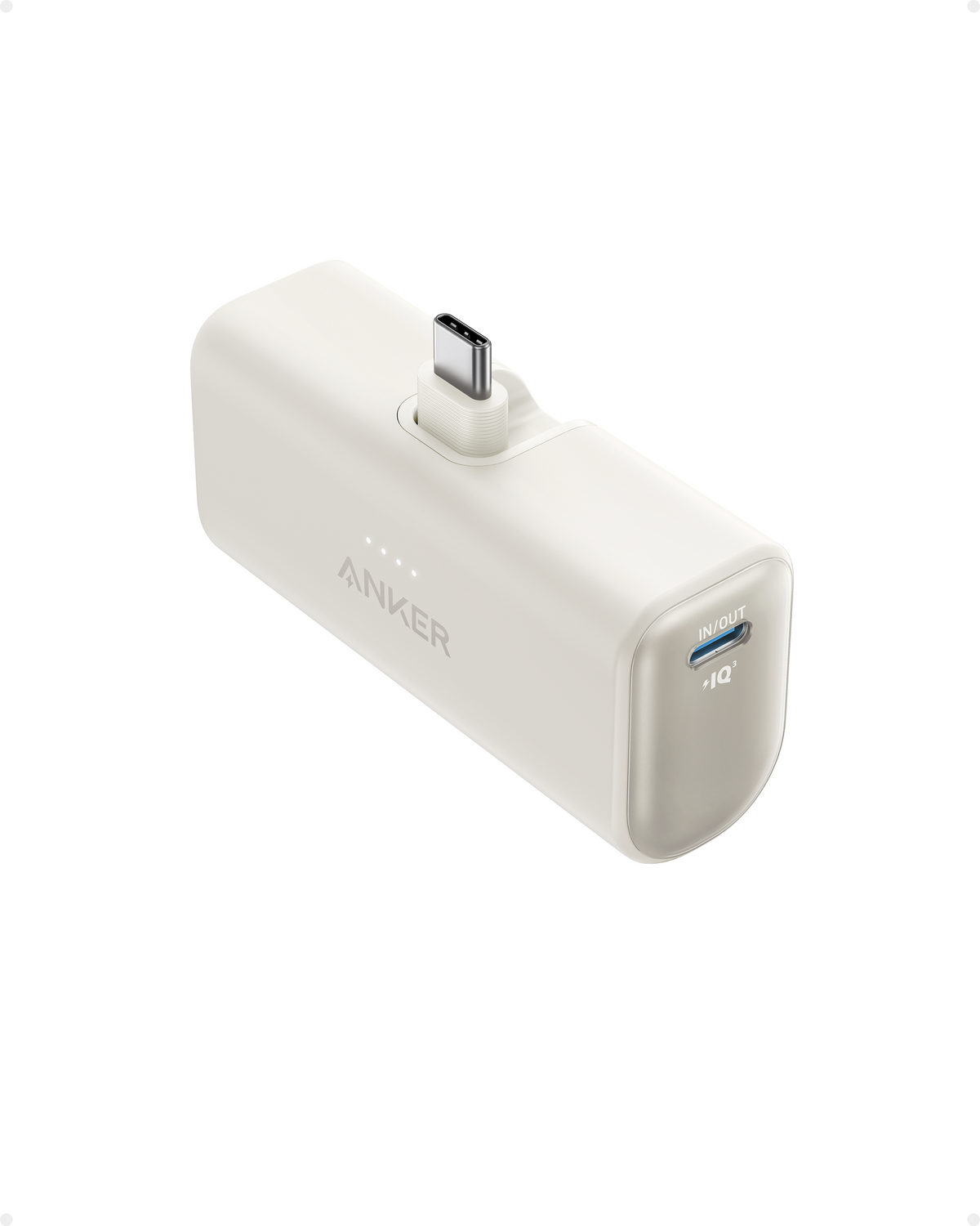 Anker Nano Power Bank, 5,000mAh with Built-In Foldable USB-C Connector