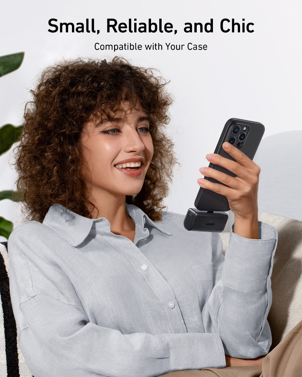 Anker Nano Power Bank, 5,000mAh with Built-In Foldable USB-C Connector