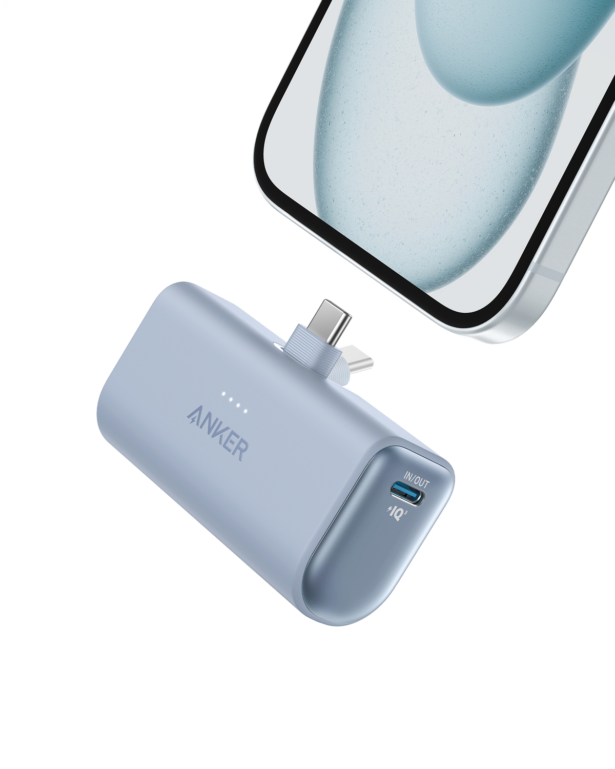 Anker Nano Power Bank, 5,000mAh with Built-In Foldable USB-C Connector
