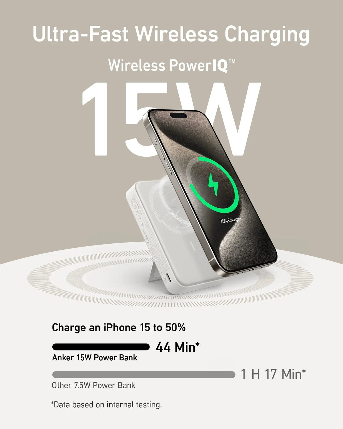 Anker MagGo Power Bank (10,000mAh), Qi2 15W Ultra-Fast Wireless Charging