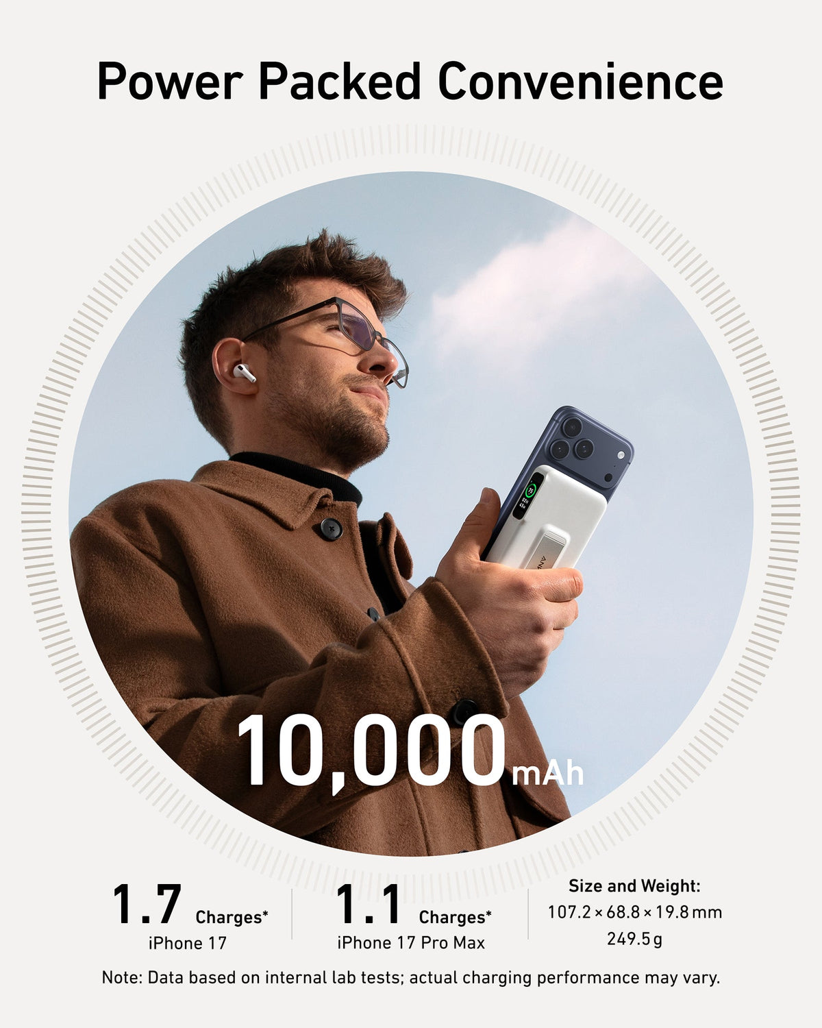 Anker MagGo Power Bank (10,000mAh), Qi2 15W Ultra-Fast Wireless Charging