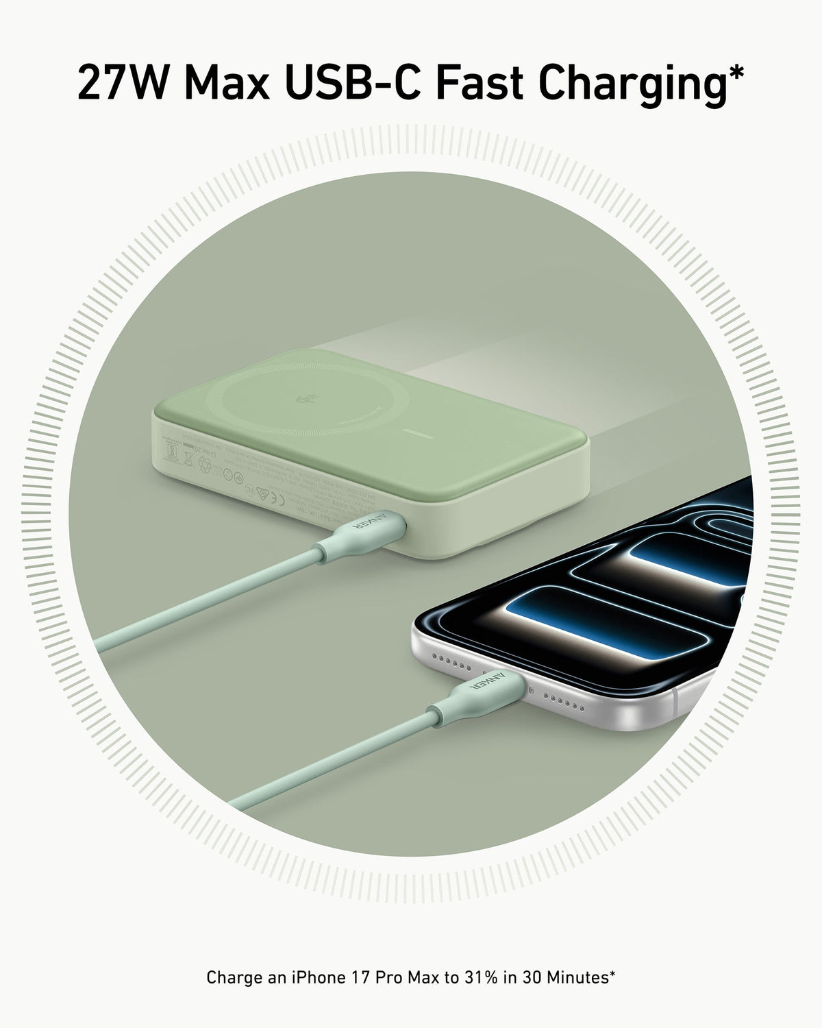 Anker MagGo Power Bank (10,000mAh), Qi2 15W Ultra-Fast Wireless Charging