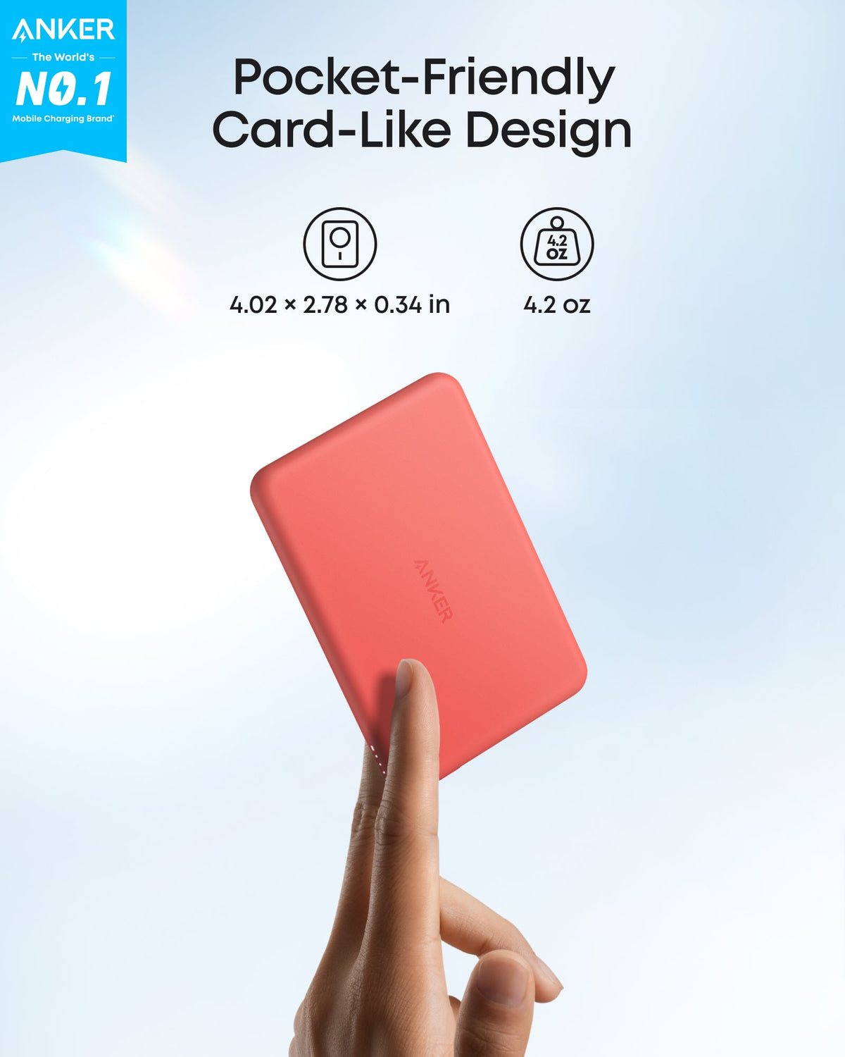 Anker MagGo Power Bank, Ultra-Slim 5,000mAh Magnetic Battery Pack