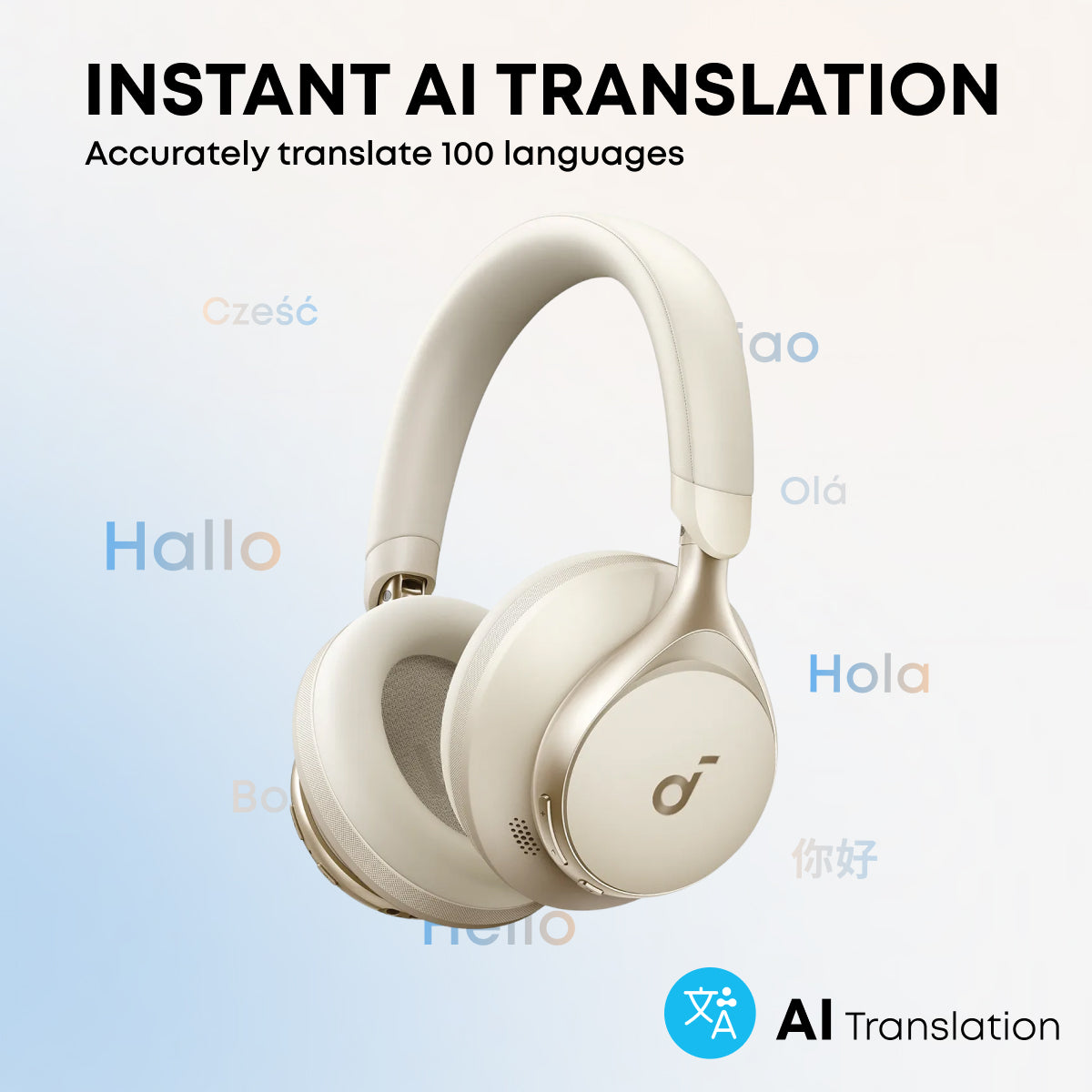 soundcore Space One | Noise Cancelling Headphones, 2X Stronger Voice Reduction