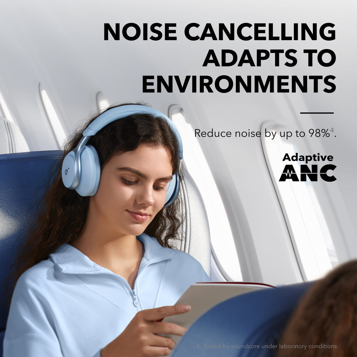 soundcore Space One | Noise Cancelling Headphones, 2X Stronger Voice Reduction