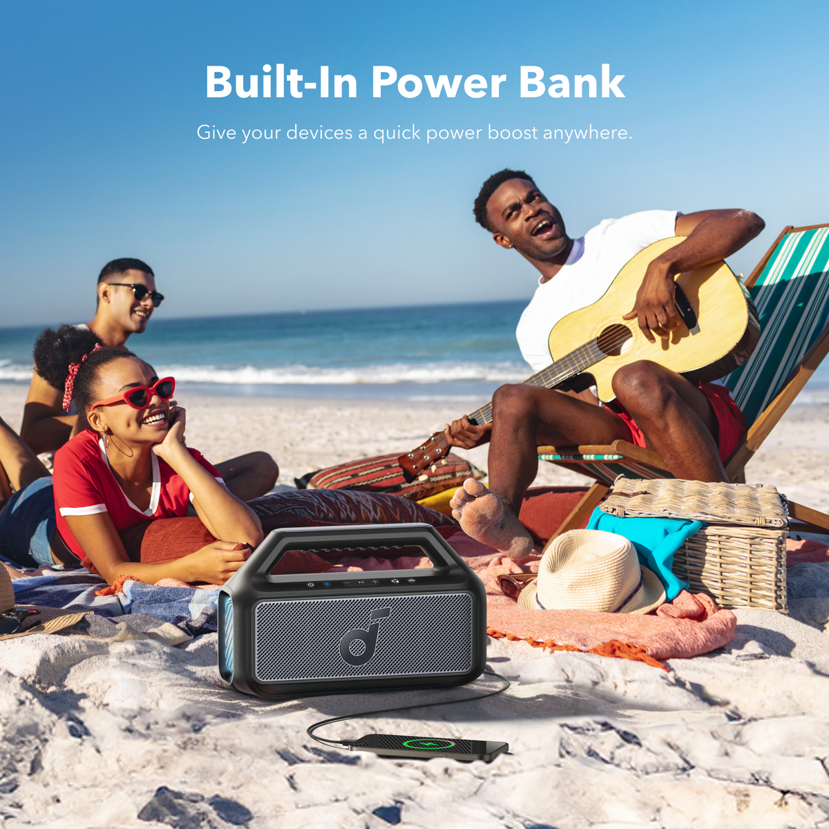 soundcore Boom 2 | Portable Bluetooth Outdoor Speaker, 80W Sound and RGB Lights