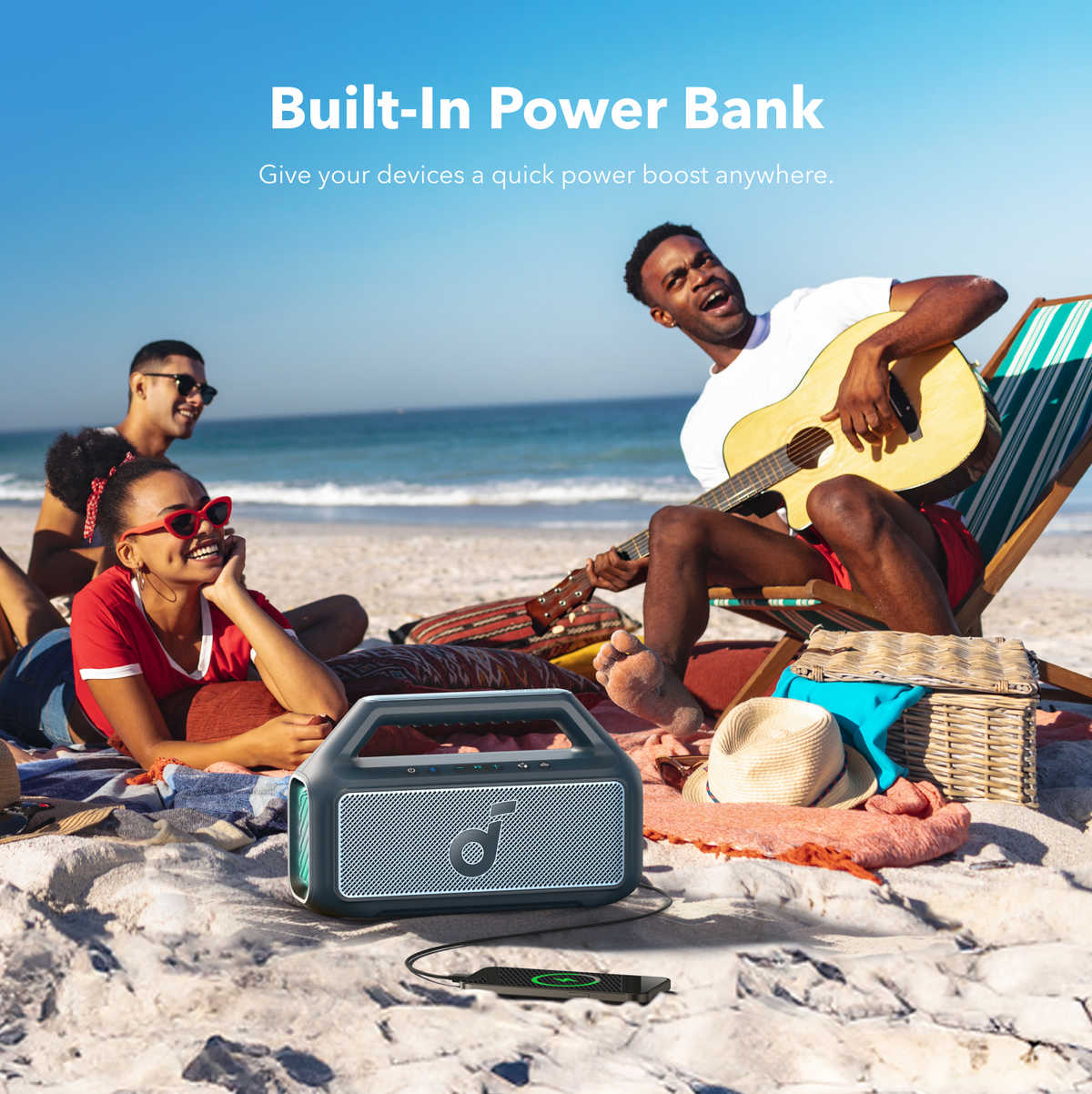 soundcore Boom 2 | Portable Bluetooth Outdoor Speaker, 80W Sound and RGB Lights