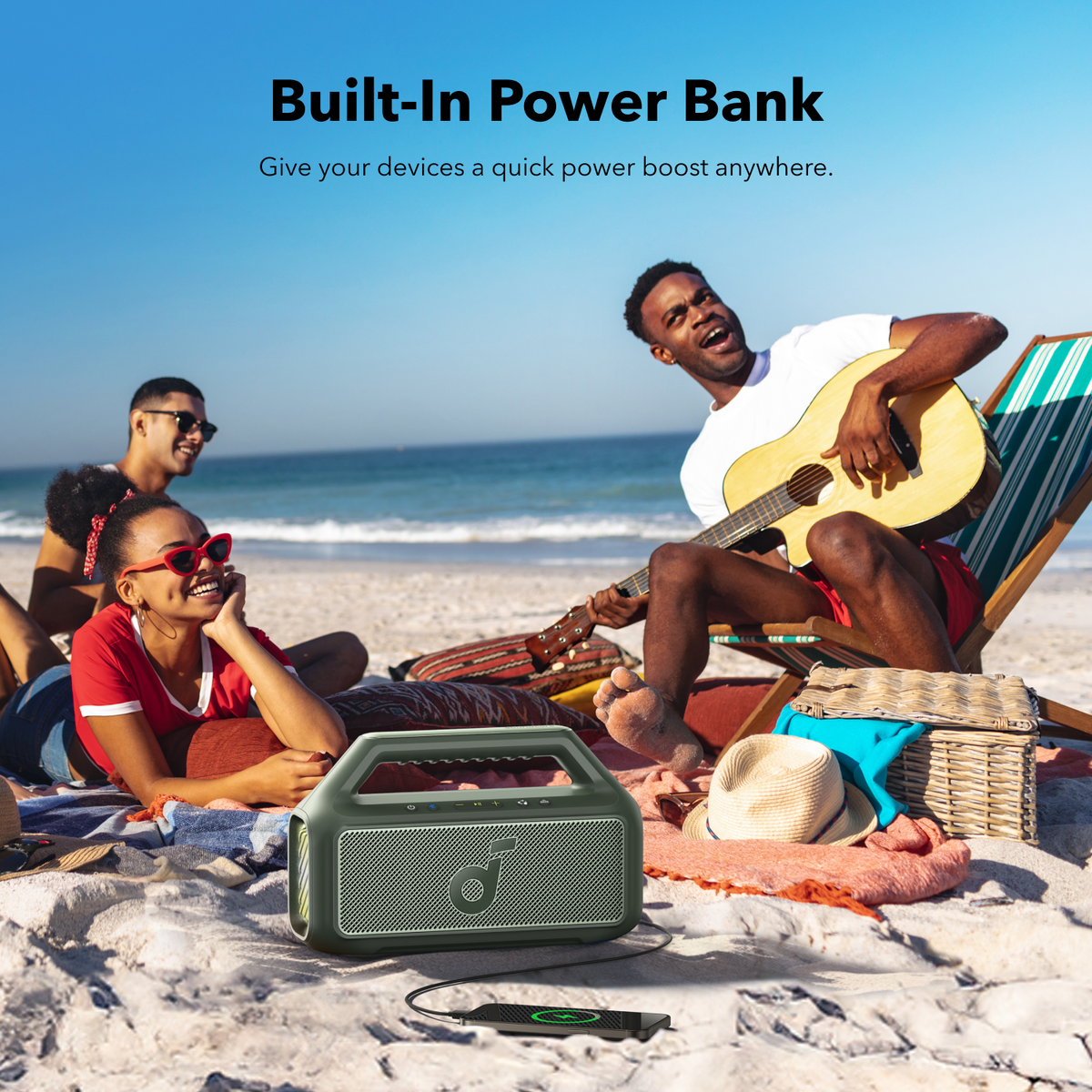 soundcore Boom 2 | Portable Bluetooth Outdoor Speaker, 80W Sound and RGB Lights