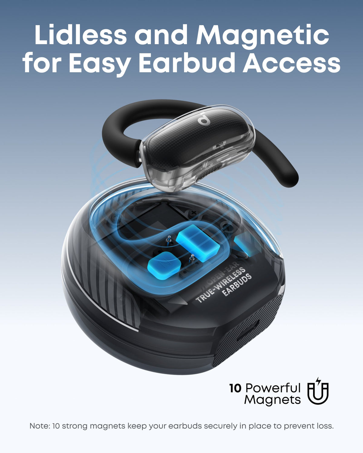 soundcore V40i | Adjustable Open-Ear Headphones with Clear Design