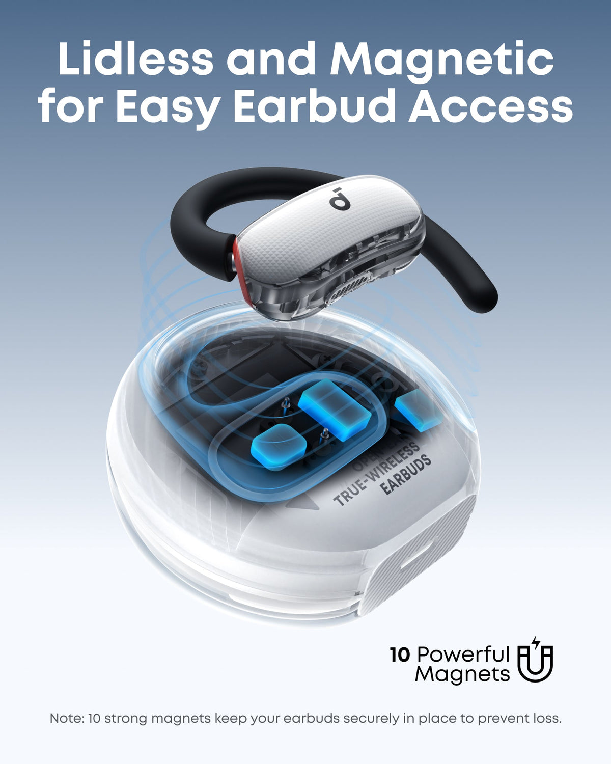soundcore V40i | Adjustable Open-Ear Headphones with Clear Design