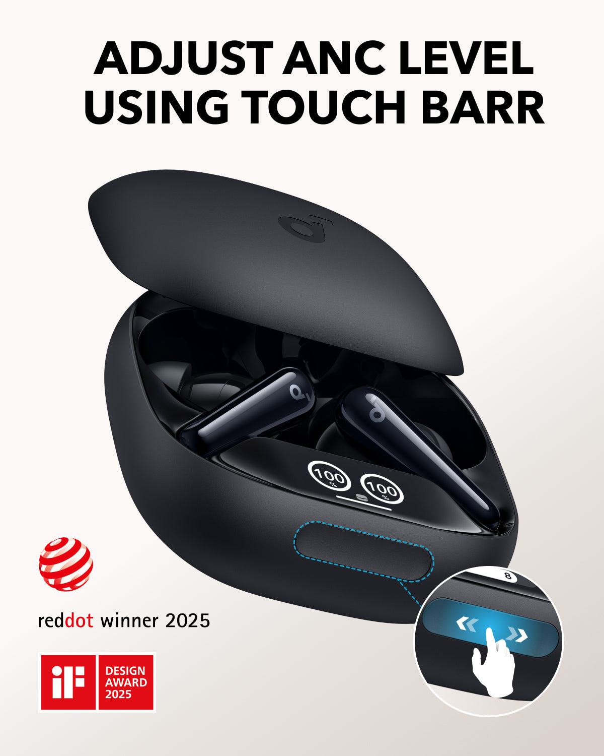 soundcore Liberty 4 Pro | Noise Cancelling Earbuds with Touch-Bar and Display