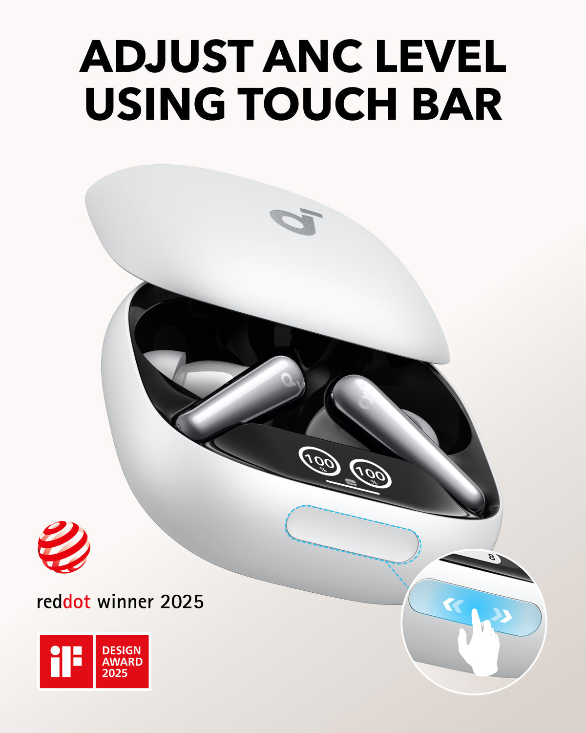 soundcore Liberty 4 Pro | Noise Cancelling Earbuds with Touch-Bar and Display