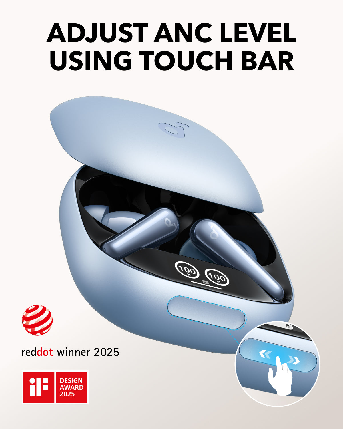 soundcore Liberty 4 Pro | Noise Cancelling Earbuds with Touch-Bar and Display