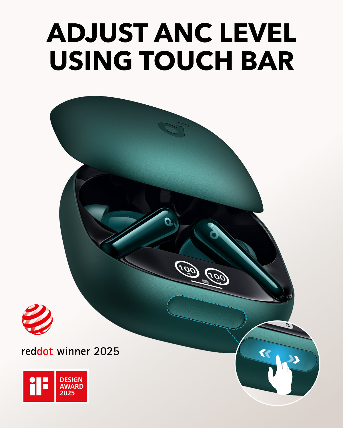 soundcore Liberty 4 Pro | Noise Cancelling Earbuds with Touch-Bar and Display