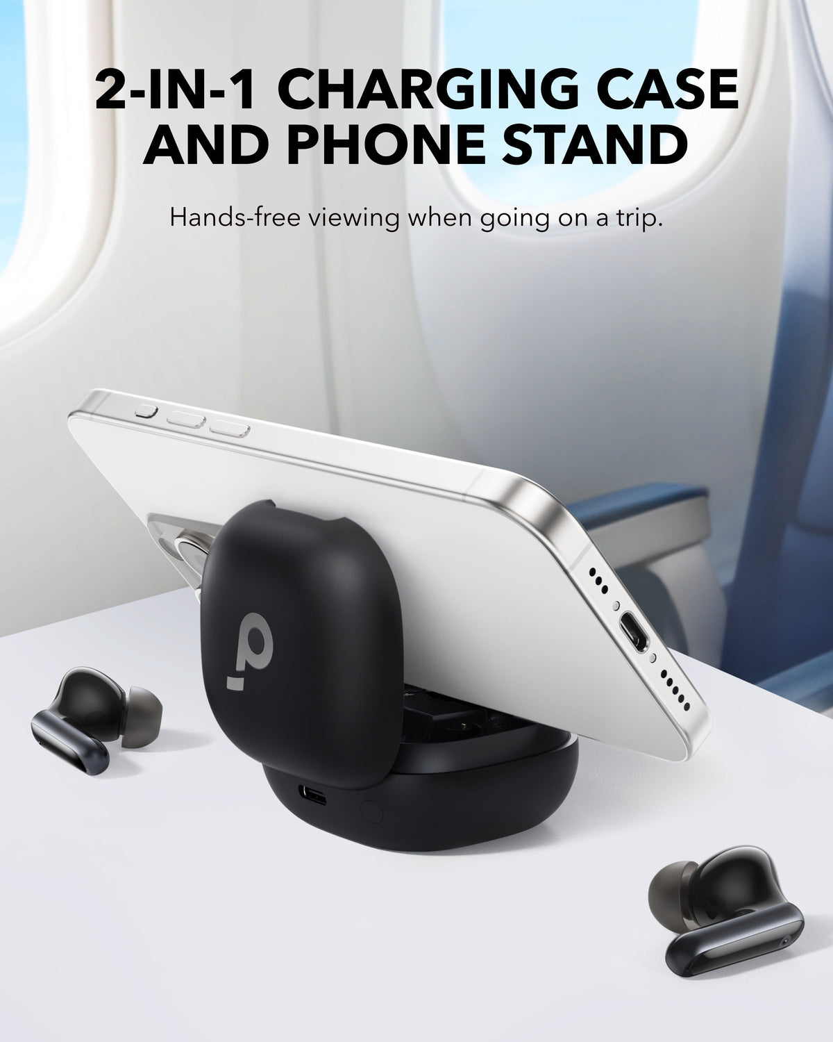 soundcore P40i | Noise Cancelling Earbuds, 2-in-1 Charging Case and Phone Stand