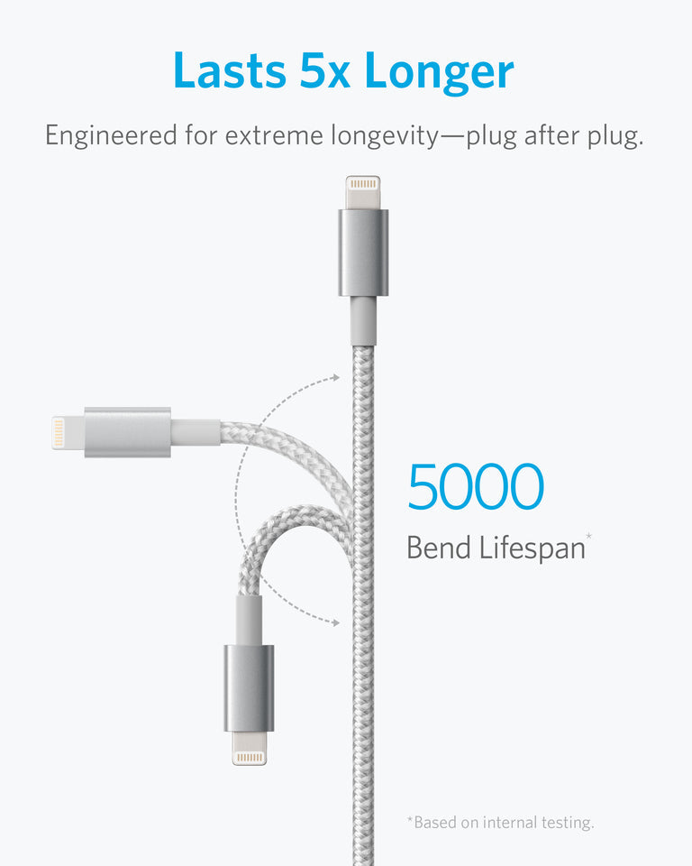 Anker <b>331</b> USB-A to Lightning Cable (1.8m Nylon), MFi Certified