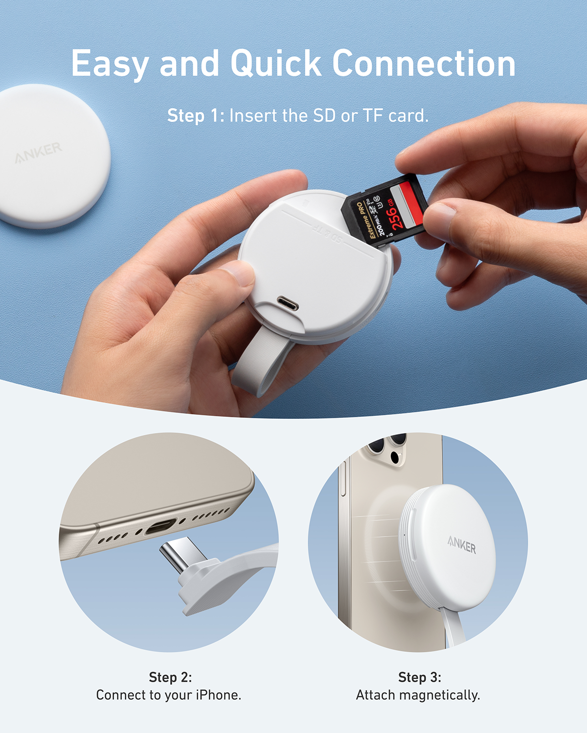 Anker MagGo USB-C Adapter (3-in-1, 10Gbps, For iPhone)Members