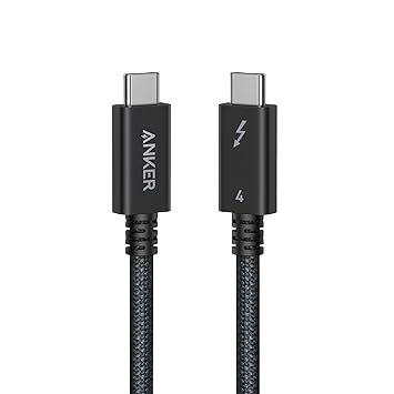 Anker Prime Thunderbolt 4 Cable USB C to USB C (3.3 ft, 40Gbps, 240W)