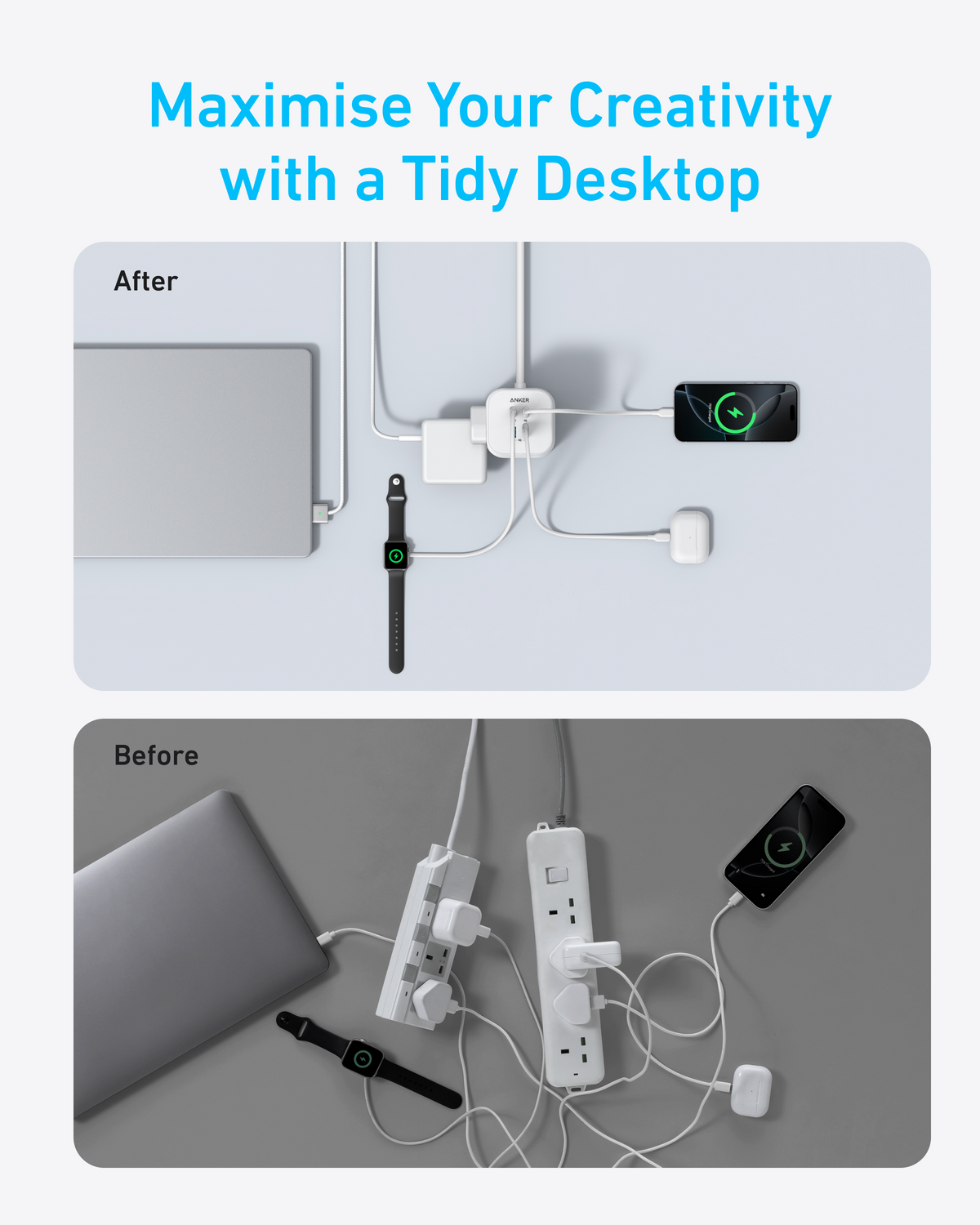 Anker 20W USB C Fast Charging Power Strip