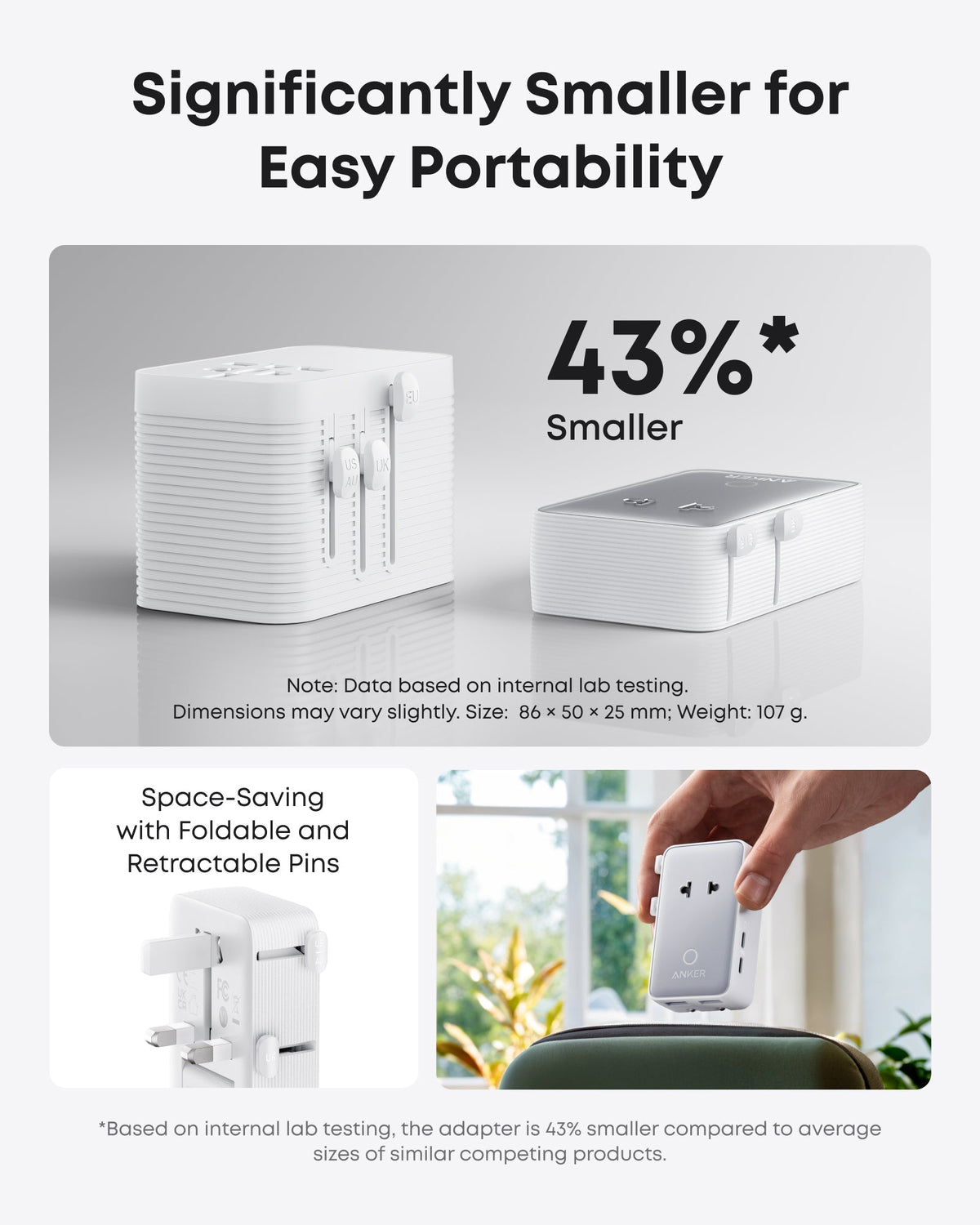 Anker Laptop Power Bank (25K, 165W) + Anker Nano Travel Adapter (5-in-1, 20W)