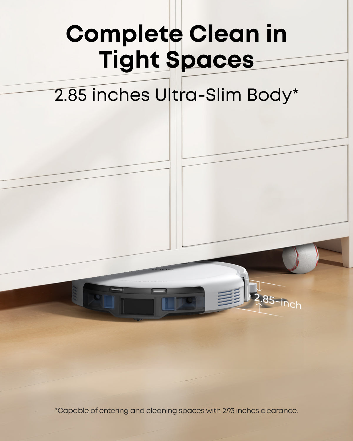 eufy Robot Vacuum C10 White with Self Empty Station