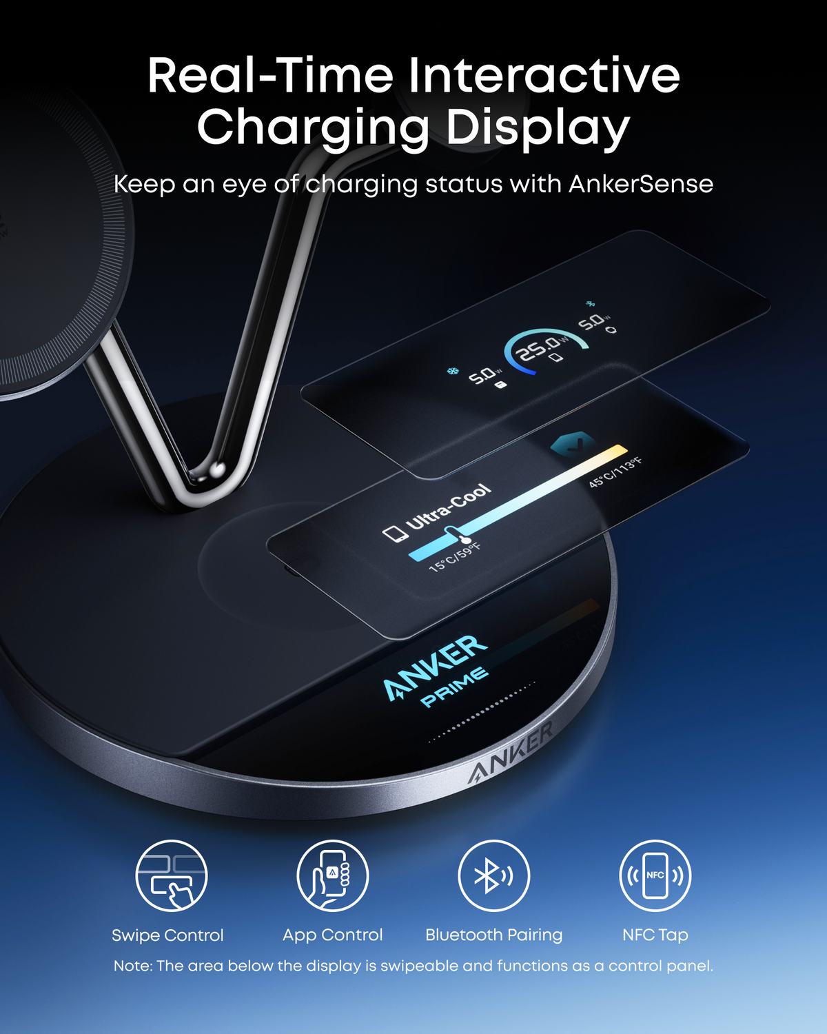 Anker Prime Wireless Charging Station (3-in-1, MagGo, AirCool, Dock Stand)